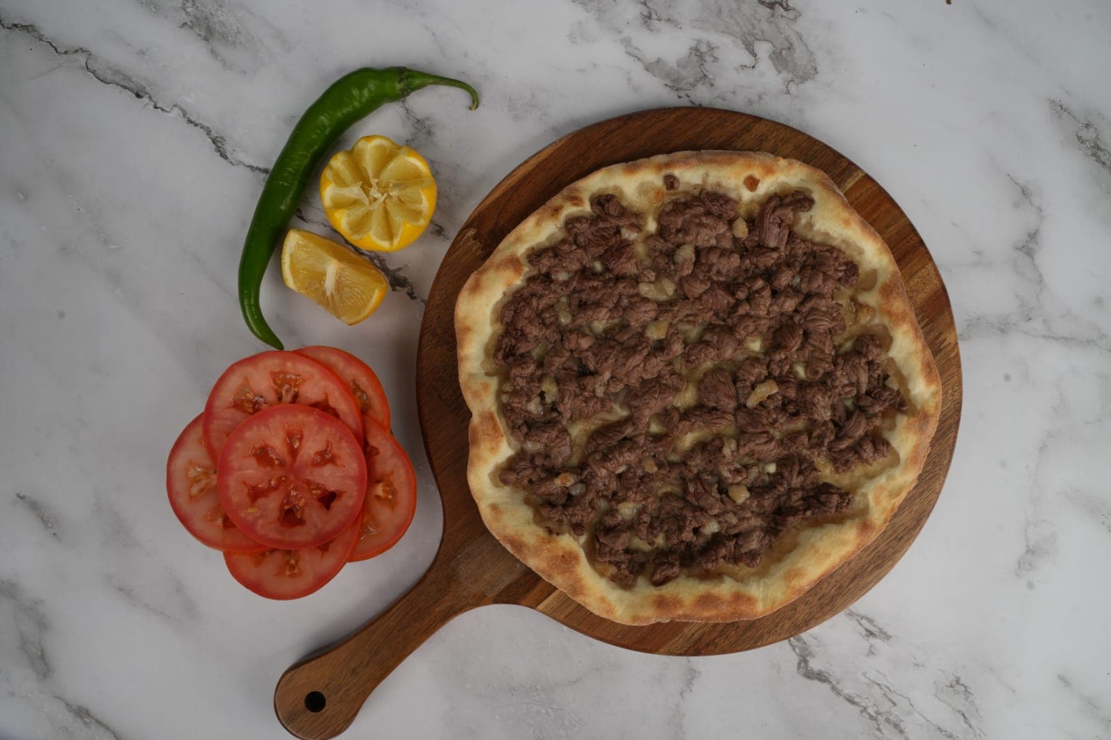 Crunched Meat on Dough مجرمشة على عجين