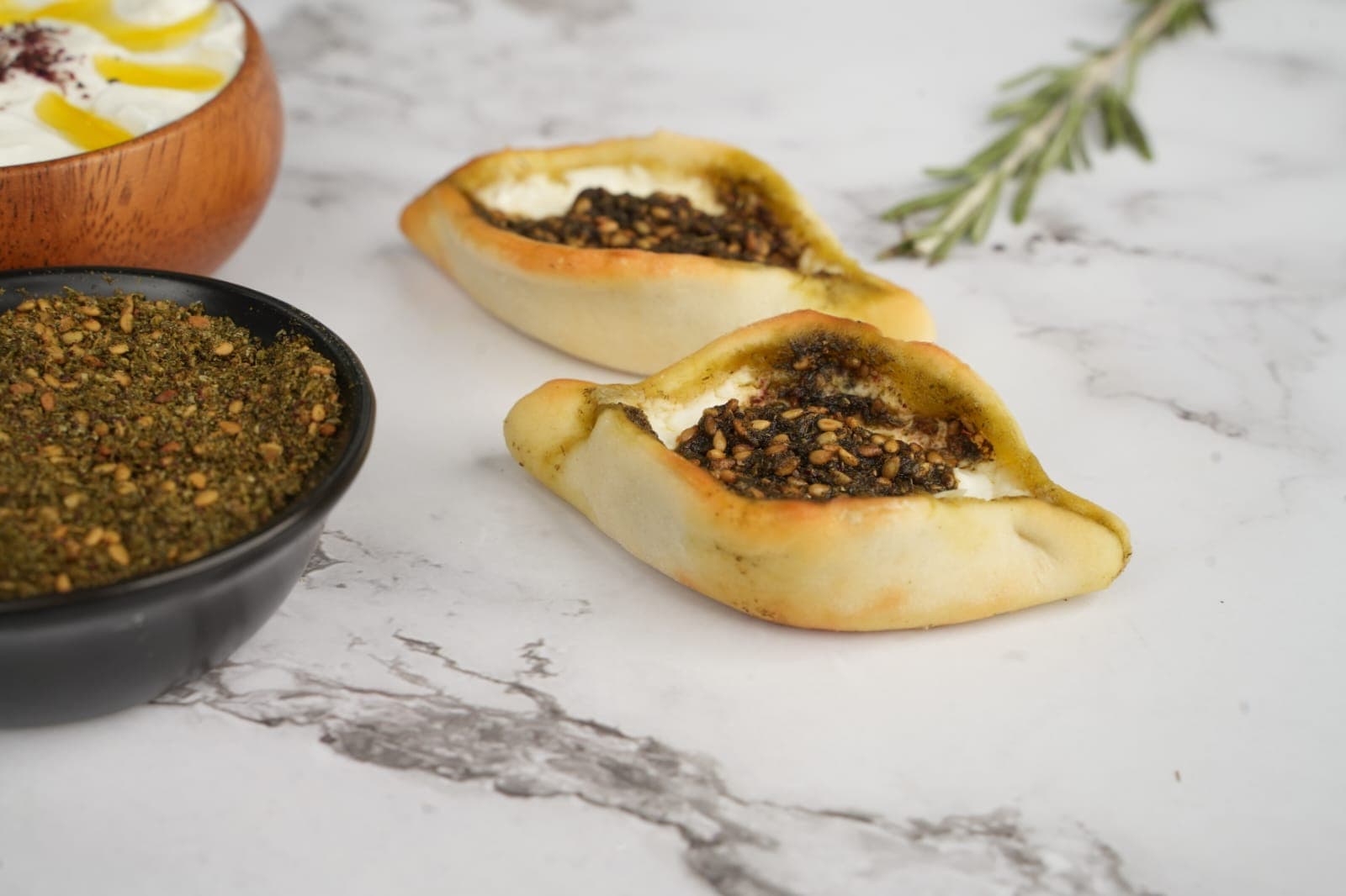 Labneh with Zaatar Mini Fatayer